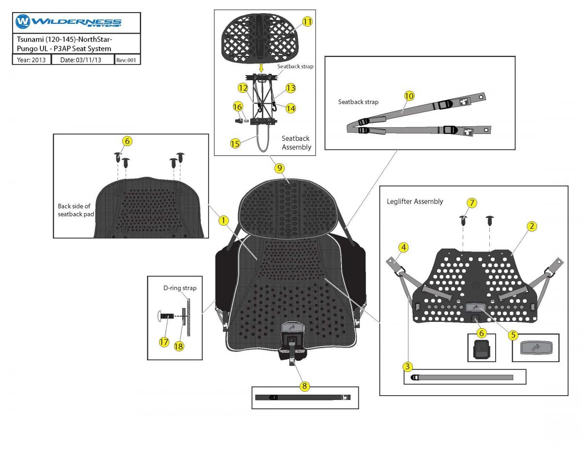 Tsunami (120-145)-NorthStar-Pungo UL-P3AP Seat System schematic 